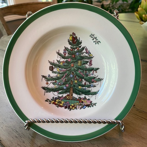 Spode Holiday 4 Vintage Spode Christmas Tree Salad Plates Poshmark